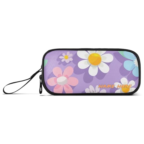 Yoogain Federmäppchen aus Nylon, großes Fassungsvermögen, großes Federmäppchen mit Reißverschluss, Schreibwaren-Organizer für Grundkrankenschwestern, Violett / bunt von Yoogain