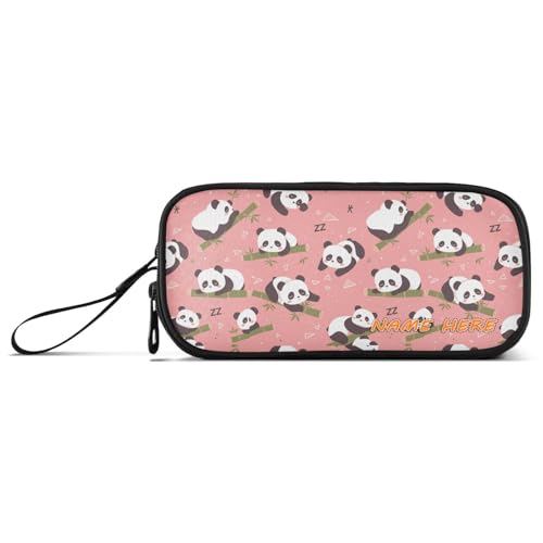 Yoogain Federmäppchen mit Cartoon-Panda-Motiv, Nylon, hohe Kapazität, Federmäppchen für Schule, Schreibwaren, Organizer für adrette Schuljungen von Yoogain