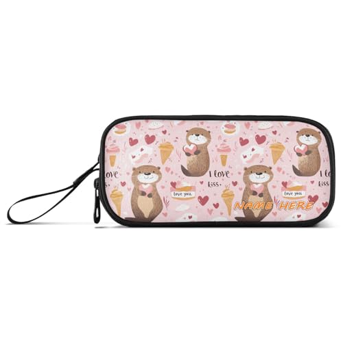 Yoogain Federmäppchen mit niedlichem Tiermotiv, Nylon, großes Fassungsvermögen, großes Federmäppchen mit Reißverschluss, für Schule, Schreibwaren für College-Männer von Yoogain