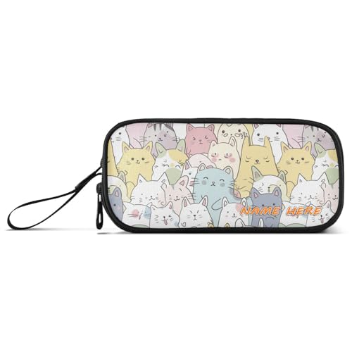 Yoogain Federmäppchen mit niedlichem Tiermotiv, Nylon, mit Reißverschluss, großes Fassungsvermögen, Netzstoff, Schreibwaren-Organizer für Erwachsene von Yoogain