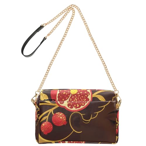Yoogain Golden Lines African Beauty Fruits Crossbody-Tasche für Damen, klein, veganes Leder, Croos, Geldbörse, Reißverschluss, Damen-Handtasche, Schultergurt Yoogain Golden Lines African Beauty Fruits Crossbody-Tasche für Damen, klein, veganes Leder, Croos, Geldbörse, Reißverschluss, Damen-Handtasche, Schultergurt von Yoogain