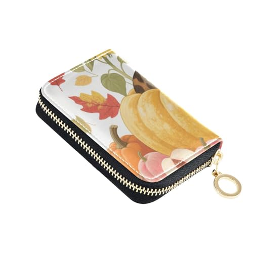 Yoogain Hello Fall Herbst Katze Kürbis Sonnenblume Leder Geldbörse Kartenhalter mit 9 Kartenfächern RFID-blockierende Kartenhalter mit Reißverschluss Yoogain Hello Fall Herbst Katze Kürbis Sonnenblume Leder Geldbörse Kartenhalter mit 9 Kartenfächern RFID-blockierende Kartenhalter mit Reißverschluss von Yoogain