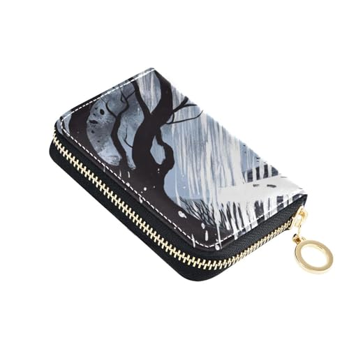 Yoogain Herren-Geldbörse aus Leder mit 2 Geldfächern, RFID-blockierendem Kartenorganizer mit Reißverschluss von Yoogain