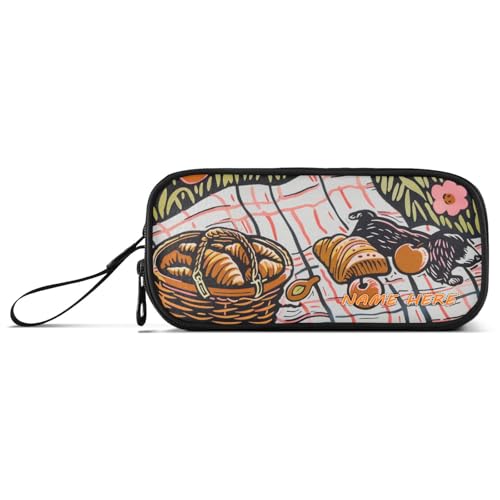 Yoogain Idyllische Picknick-Aufbewahrungstasche aus Nylon, große Kapazität, Reißverschluss, Federmäppchen, Schreibwaren-Organizer für adrette Schule, Teenager von Yoogain