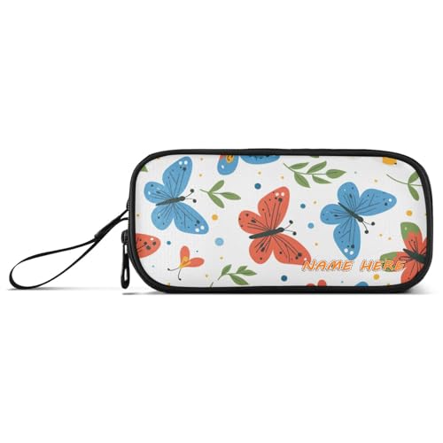 Yoogain Idyllischer Cartoon-Schmetterling, Nylon, großes Federmäppchen, großes Fassungsvermögen, Reißverschluss, Netz, Federmäppchen, Schreibwaren-Organizer für Mittelschule, Teenager von Yoogain