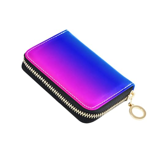 Yoogain Kartenetui aus Regenbogen-Leder für Damen, mit RFID-blockierendem Kreditkartenschutz mit Reißverschluss von Yoogain