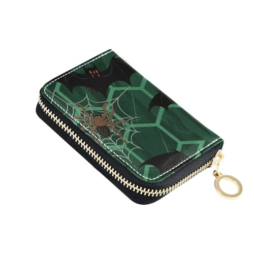 Yoogain Kartenetui für Herren mit 9 Kartenfächern, RFID-blockierend, mit Reißverschluss, Salbeigrün von Yoogain