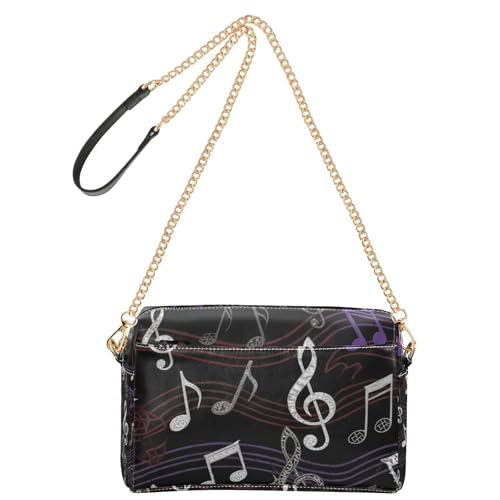 Yoogain Kleine Umhängetasche für Damen, veganes Leder, mit Reißverschluss, Schwarz von Yoogain