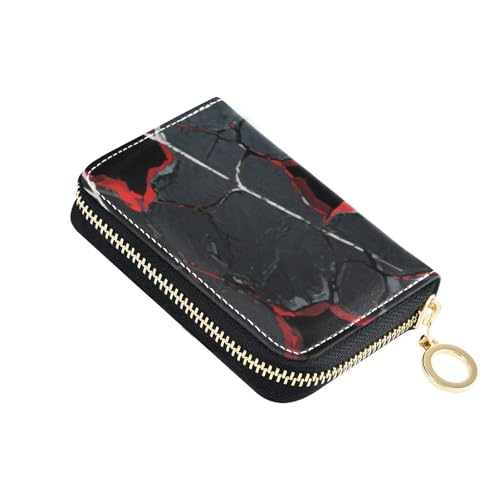 Yoogain Kleines Kreditkartenetui aus Leder mit 9 Kartenfächern, RFID-blockierend, mit Reißverschluss von Yoogain