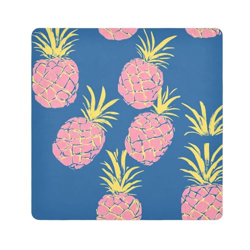Yoogain Kosmetiktasche, Ananas, trendiger Stil, selbstklebend, Reise-Make-up-Organizer, 55 x 55 cm, für Damen, Ananas, trendiger Stil, 21.7x21.7in von Yoogain