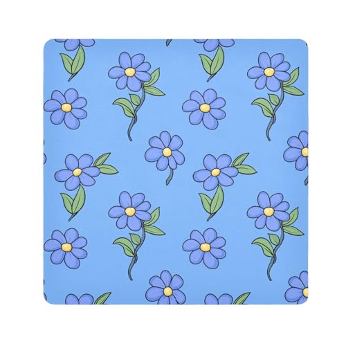 Yoogain Kosmetiktasche, personalisierbar, Blumenmuster, Landhausstil, Cartoon-Stil, magischer Kulturbeutel, Organizer, Reiseverpackung, 55 x 55 cm, für Organisation, Immergrün-Blumenmuster, von Yoogain