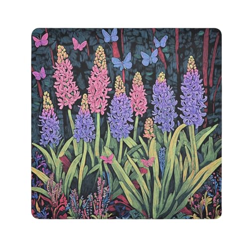 Yoogain Kosmetiktasche für Kamera-Objektiv, anpassbar, lila und rosa Hyazinthen, 55 x 55 cm, für Damen, Lila und rosa Hyazinthen-Blumen, 21.7x21.7in von Yoogain