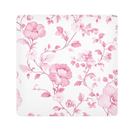 Yoogain Kosmetiktasche mit Blumenmuster, für Kamera-Objektiv, tragbar, Reise-Kulturbeutel, Organizer, 55 x 55 cm, Rosa, Blumenmuster, Rosa, 21.7x21.7in von Yoogain