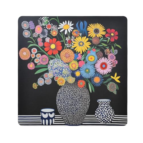 Yoogain Kosmetiktasche mit Blumenvase, selbstklebend, für Reisen, 55 x 55 cm, für Damen, Eine Vase mit Blumen, 21.7x21.7in von Yoogain