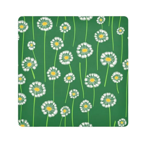 Yoogain Kosmetiktasche mit Löwenzahngras-Motiv, für Kamera-Objektiv, magisch, selbstklebend, Reisetasche, Organizer, Verpackung, 55 x 55 cm, für Organisation, Löwenzahngrasgrün, 21.7x21.7in von Yoogain