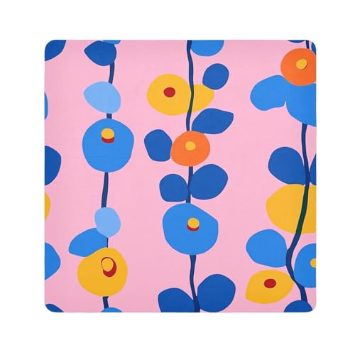 Yoogain Kosmetiktasche mit blauen und orangen Blumen, selbstklebend, 55 x 55 cm, für Damen, Blaue und orangefarbene Blumen, 21.7x21.7in Yoogain Kosmetiktasche mit blauen und orangen Blumen, selbstklebend, 55 x 55 cm, für Damen, Blaue und orangefarbene Blumen, 21.7x21.7in von Yoogain