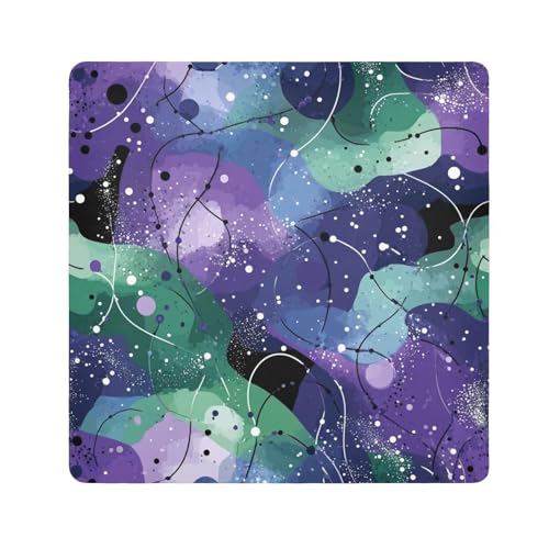 Yoogain Kosmetiktasche mit unregelmäßiger Maserung, personalisierbar, grünlich-violett, schützende Kosmetiktasche, Organizer, 55 x 55 cm, Verpackung für Toilettenartikel, Grünlich-violette von Yoogain