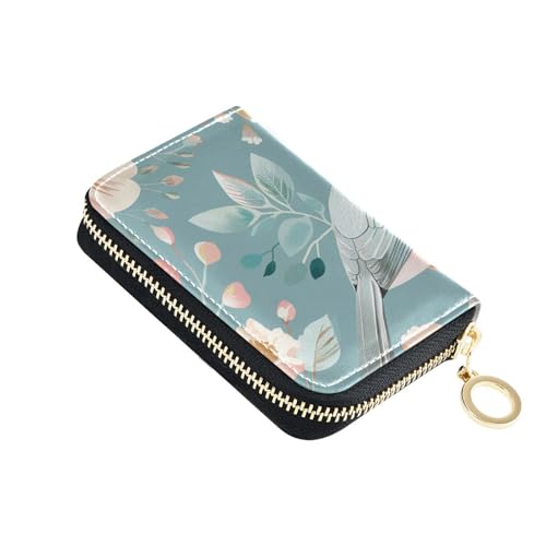 Yoogain Kreditkartenetui für Herren aus Leder, mit 2 Geldfächern, RFID-blockierend, mit Reißverschluss, Pastellfarben von Yoogain