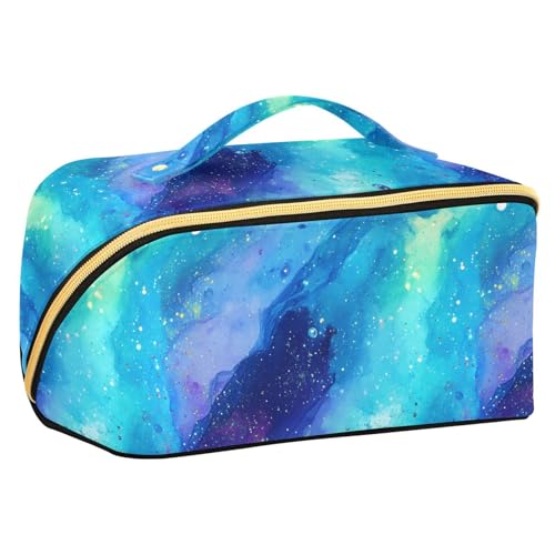 Yoogain Kulturbeutel mit Trennwänden, große Kosmetiktasche für Damen, Reisegröße, Violett, Blau, Galaxie, Sternenwellen Yoogain Kulturbeutel mit Trennwänden, große Kosmetiktasche für Damen, Reisegröße, Violett, Blau, Galaxie, Sternenwellen von Yoogain
