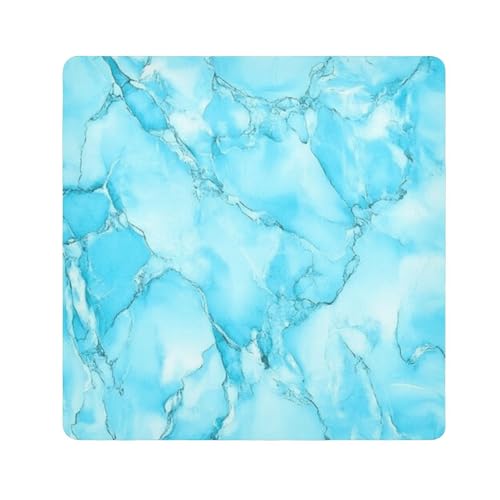 Yoogain Make-up-Tasche, für Kamera-Objektiv, selbstklebend, Kosmetiktasche, Organizer, 55 x 55 cm, Blau / Grün, Blaugrüne unregelmäßige Marmorstruktur, 21.7x21.7in von Yoogain