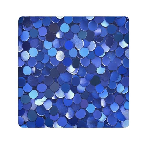 Yoogain Make-up-Tasche für Kamera, Objektiv, magischer Reise-Make-up-Organizer, 55 x 55 cm, Blau, Blauer künstlicher Glitzer, 21.7x21.7in von Yoogain