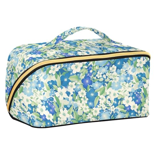 Yoogain Make-up-Tasche mit Trennwänden, große Kosmetiktasche für Damen, Reisegröße, Blau Yoogain Make-up-Tasche mit Trennwänden, große Kosmetiktasche für Damen, Reisegröße, Blau von Yoogain