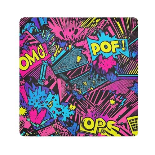 Yoogain Make-up-Tasche mit bunten Buchstaben, personalisierbar, für Kamera, Objektiv, Schutz, Reisen, Make-up, Organizer, 55 x 55 cm, Verpackung für Toilettenartikel, Coole bunte Buchstaben, von Yoogain