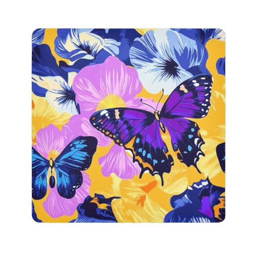 Yoogain Personalisierbare Reisetaschen, Motiv: Schmetterlinge und Blumen, lebendige Farben, Stoff, magischer Make-up-Organizer, 55 x 55 cm, Wickeltasche für Damen, Schmetterlinge und Blumen, lebendige Yoogain Personalisierbare Reisetaschen, Motiv: Schmetterlinge und Blumen, lebendige Farben, Stoff, magischer Make-up-Organizer, 55 x 55 cm, Wickeltasche für Damen, Schmetterlinge und Blumen, lebendige von Yoogain