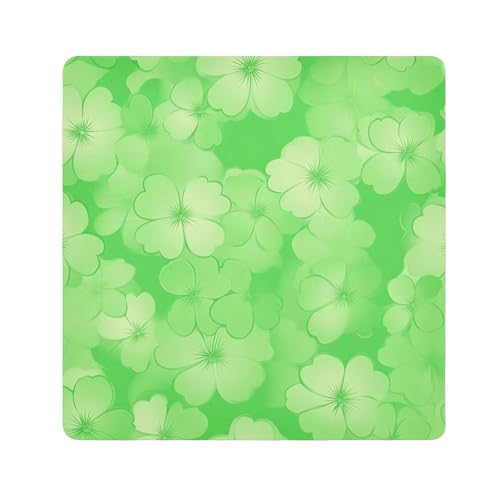 Yoogain Personalisierbare grüne Blumenreisetaschen, Stoff, magischer Aufkleber, Make-up-Organizer, Wickeltasche, 55 x 55 cm, für Damen, Grüne Blumen, 21.7x21.7in von Yoogain