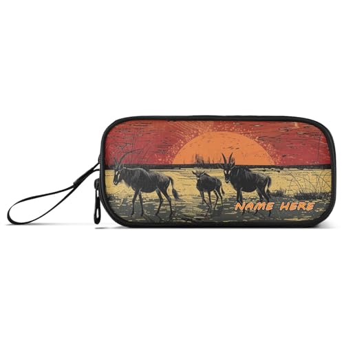 Yoogain Personalisierbares Federmäppchen aus Nylon, großes Fassungsvermögen, großes Fassungsvermögen, großes Reißverschluss-Federmäppchen, Schreibwaren-Tasche für Erwachsene in der Mittelschule von Yoogain