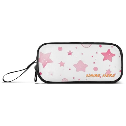 Yoogain Personalisierbares Federmäppchen aus Nylon mit Reißverschluss, großes Fassungsvermögen, Kunst-Federmäppchen, Schreibwaren-Organizer für elementare Teenager von Yoogain