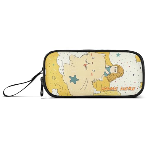 Yoogain Personalisierbares Federmäppchen für Mädchen und Katzen, Nylon, hohe Kapazität, großes Federmäppchen, Schreibwaren für Mittelschule Yoogain Personalisierbares Federmäppchen für Mädchen und Katzen, Nylon, hohe Kapazität, großes Federmäppchen, Schreibwaren für Mittelschule von Yoogain