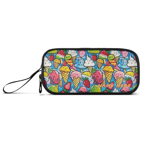 Yoogain Personalisierbares Federmäppchen mit niedlichem Kritzelei-Motiv, Nylon, großes Fassungsvermögen, Kunst-Federmäppchen, Schreibwaren-Organizer für Mittelschule, Erwachsene von Yoogain