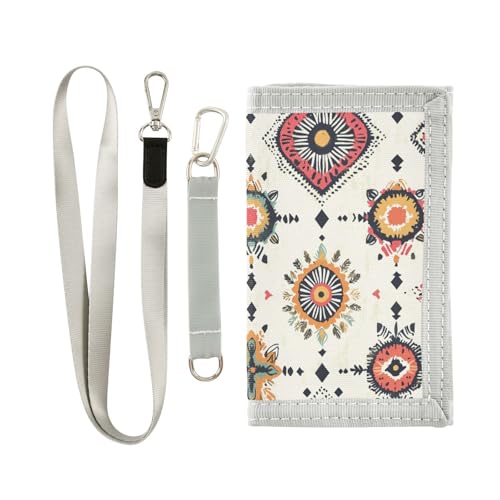 Yoogain Portemonnaie im Bohemian-Stil, Retro, kariert, minimalistisch, faltbar, mit Umhängeband, Bohemian-Stil, Retro-Karo, 1 size, modisch Yoogain Portemonnaie im Bohemian-Stil, Retro, kariert, minimalistisch, faltbar, mit Umhängeband, Bohemian-Stil, Retro-Karo, 1 size, modisch von Yoogain