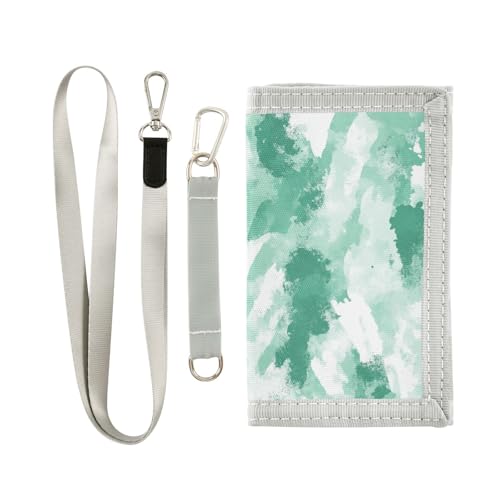 Yoogain Schlanke Herren-Geldbörse mit Umhängeband, abstraktes Aquarell-Minzgrün, Cremeweiß, Geschenke für junge minimalistische Geldscheine, Abstraktes Aquarell, Mintgrün, Creme, Weiß, 1 size, modisch Yoogain Schlanke Herren-Geldbörse mit Umhängeband, abstraktes Aquarell-Minzgrün, Cremeweiß, Geschenke für junge minimalistische Geldscheine, Abstraktes Aquarell, Mintgrün, Creme, Weiß, 1 size, modisch von Yoogain