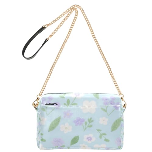 Yoogain Süße Cartoon-Umhängetasche mit violetten weißen Blumen, kleine Tasche für Frauen, veganes Leder, Damen-Geldbörsen, Reißverschluss, Schulter-Handtasche für Reisen Yoogain Süße Cartoon-Umhängetasche mit violetten weißen Blumen, kleine Tasche für Frauen, veganes Leder, Damen-Geldbörsen, Reißverschluss, Schulter-Handtasche für Reisen von Yoogain