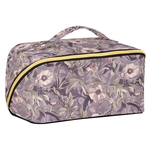 Yoogain William Morris Make-up-Tasche mit Trennwänden, Kulturbeutel für Damen, Reisegröße, Mauve von Yoogain