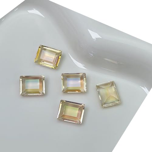 10x Nagel Strasssteine Nagelkristall Edelsteine Rechteckige Reize Klar Art Charms Art Dekorationen Für Frauen von Yooghuge