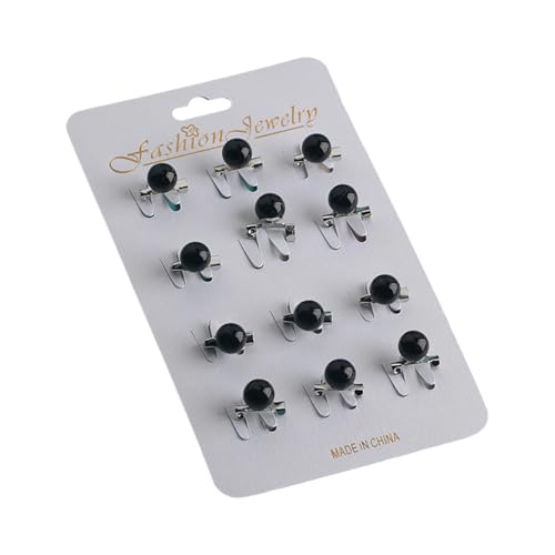 12pcs Hijab Accessoires Faux Pearls Geformte Reversnadeln Frauenkleid Broschen Elegante Kopftuchssicherheitsclips Accessoire Hijab Pins Für Muslime Frauen von Yooghuge