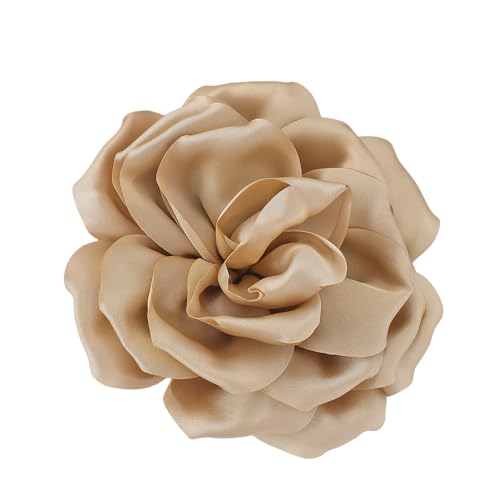 15 Cm Blumenbrosche Stoff Rose Charme Stilligkeit Stilvoller Party Accessoire Fashion Lapel Pin Statement Für Frauen Kleidung Accessoire von Yooghuge