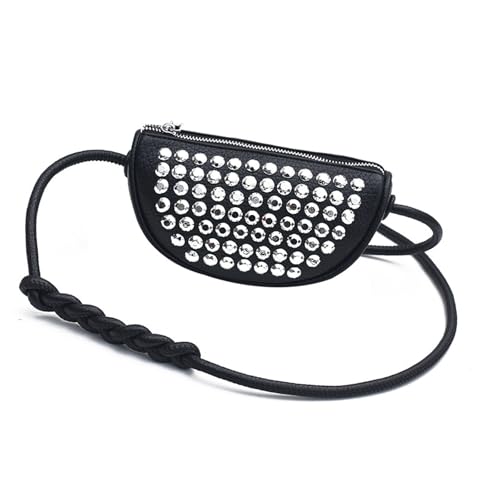 Besetzte Umhängetaschen Für Frauen Punk Styles Kleine Crossbody Geldbörse Casual Street Handtaschen Mit Verstellbarer Riemen PU Tasche von Yooghuge