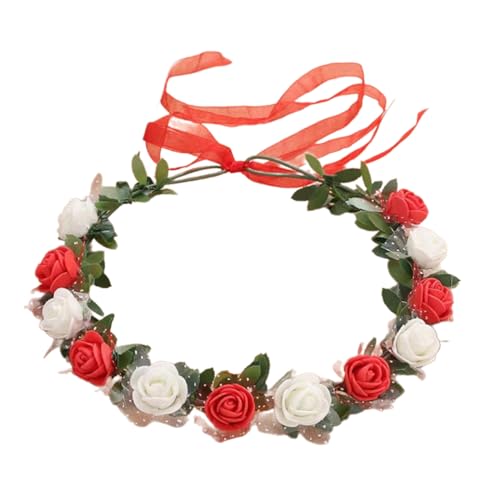 Brautblumen-Haarbänder für Hochzeit, Blumen-Haarbänder, Blumen-Haarbänder, Blumenkranz, Blumen-Haarbänder für Mädchen von Yooghuge