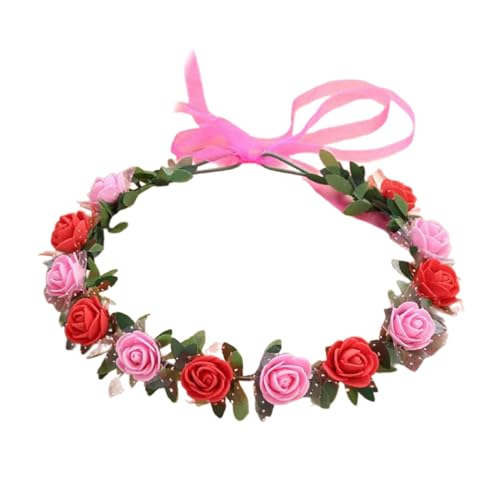 Brautblumen-Haarbänder für Hochzeit, Blumen-Haarbänder, Blumen-Haarbänder, Blumenkranz, Blumen-Haarbänder für Mädchen von Yooghuge