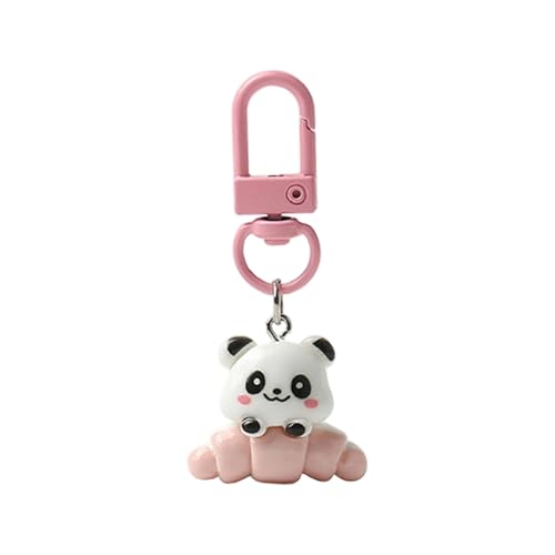 Cartoon Panda Keyring Neuheit Schlüsselbund Anhänger Autoschlüsselkette Schöne Panda Keyrings Hängende Ornamente Tasche Charme Für Frau Schöne Keychain Stylish Keyrings Bag Charme Auto von Yooghuge