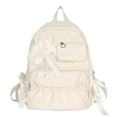 Casual Preppy Styles Nylon Rucksack Für Studenten Bowknot Geschmücktes Geräumiger Teen Teen Girls Süße Schulbuchstasche Süßer Bögen von Yooghuge