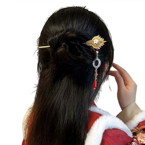 Chinesische Kostüm-Haarnadeln für Damen, baumelnde Quasten, Haarkämme, Haarstyling-Zubehör für Pferdrock, elegantes Haar für Frauen von Yooghuge