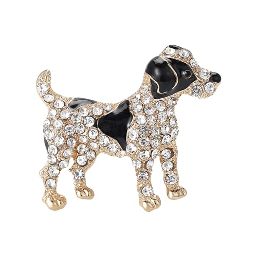 Elegante Hund Brosche Charme Pin Hund Brosche Stecker Sparkling Revers Legierung Textur Geeignet Für Stilvolle Rucksack Trendy Themeed Revers von Yooghuge