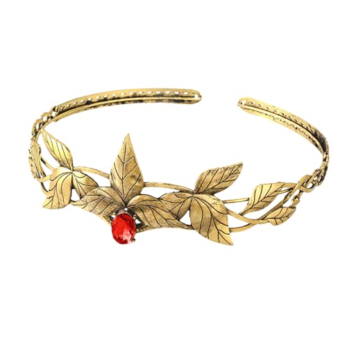 Elegantes griechisches Barock-Stirnband mit Blättern, für Mädchen, Modell, modische Aufführungen, Show, Hochzeit, Party, Schmuck, Stirnband, Kostüm, Hochzeit, Party, glänzende Cosplay-Blätter von Yooghuge