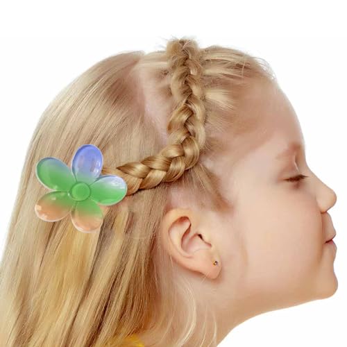 Haarklammer für Damen, bunte Blume, Haarspange, Bananenklammer, Haarklammer, Haarspangen, dekorativer Clip, leichte Haarspange von Yooghuge