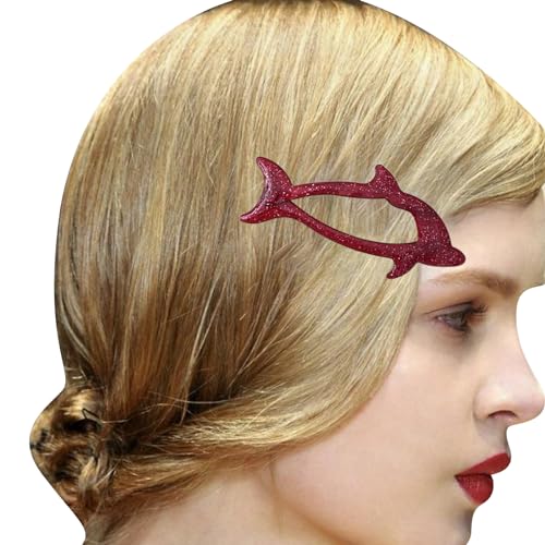 Haarspange für Mädchen, 2000er Jahre, mit Schnappverschluss, Kopfschmuck, Delfin, handgefertigt, Haarschmuck, bunt, Haarstyling, Haarspange für Damen von Yooghuge